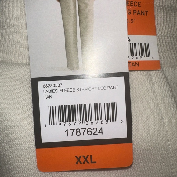 Puma Ladies' Fleece Straight Leg Pant  Tan Size XXL - Picture 10 of 10